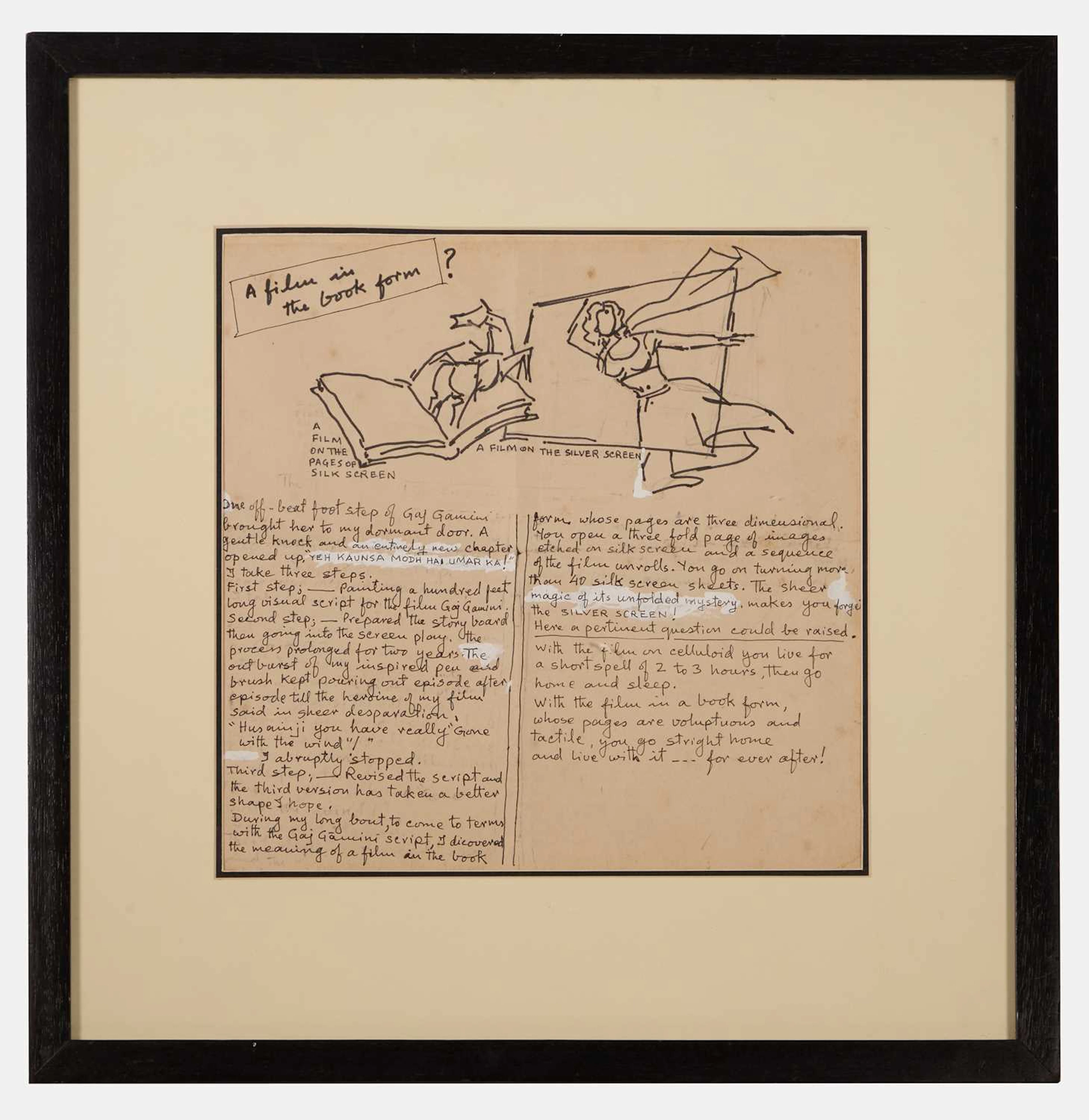 Maqbool Fida Husain (Indian, 1915-2011) 'A Film in the Book Form(?)'