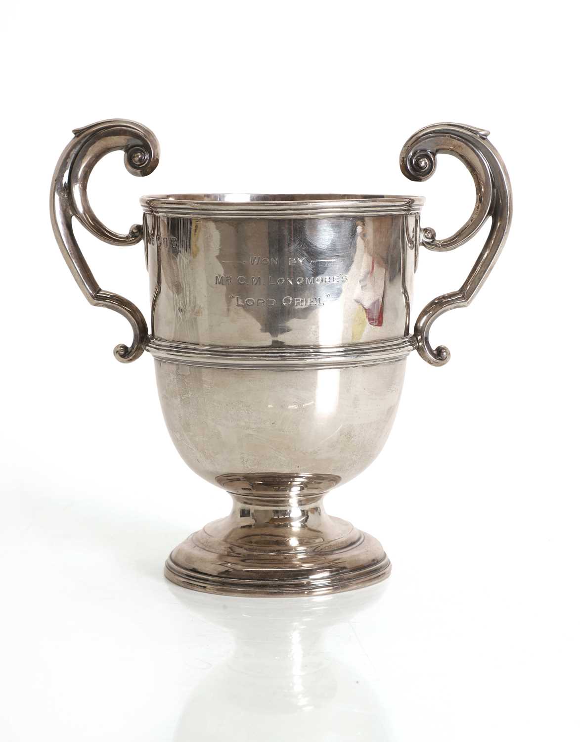 A silver trophy cup