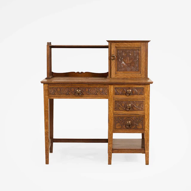 Attributed to Arthur Simpson of Kendal an Art and Crafts desk