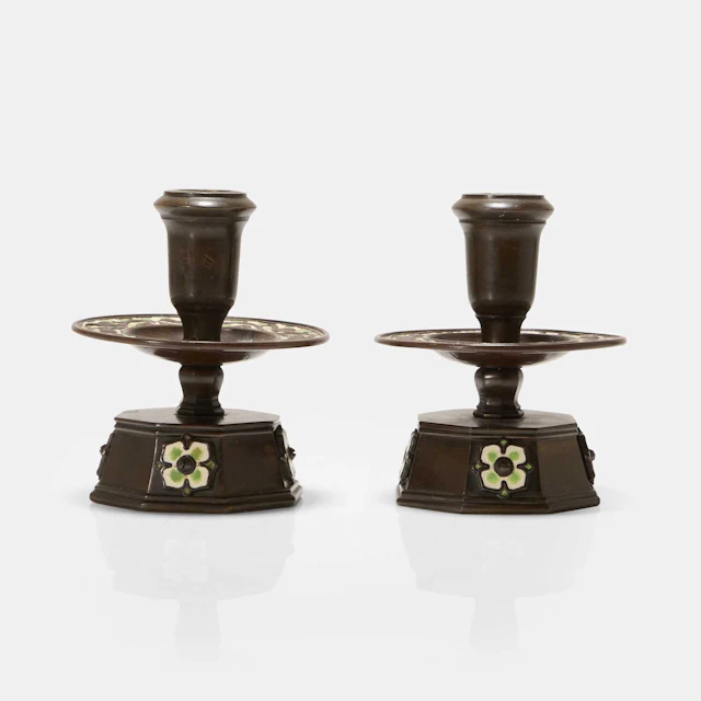 Attributed to Nelson Ethelred Dawson (British, 1859-1942) a pair of