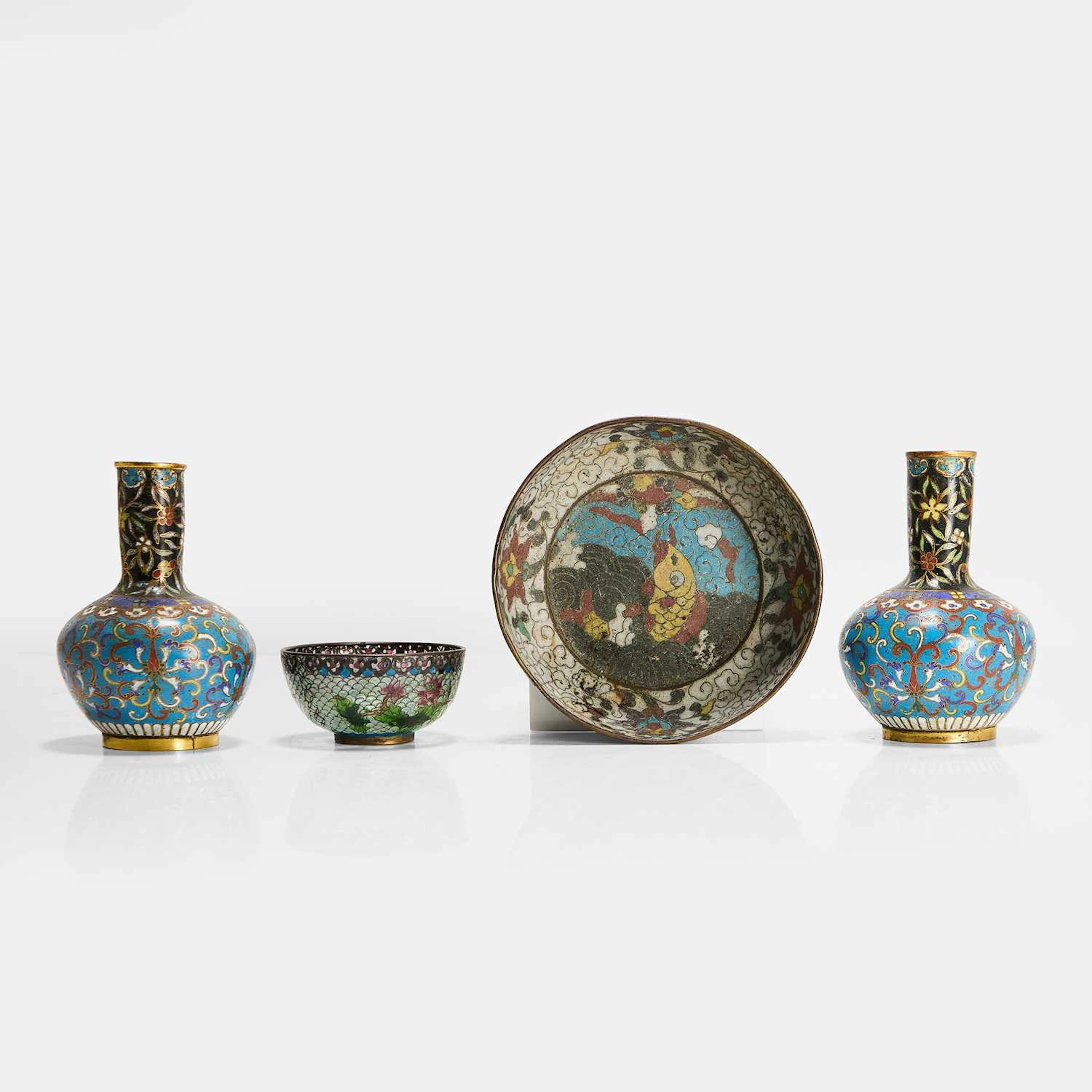 A collection of Chinese cloisonné 19th-20th century