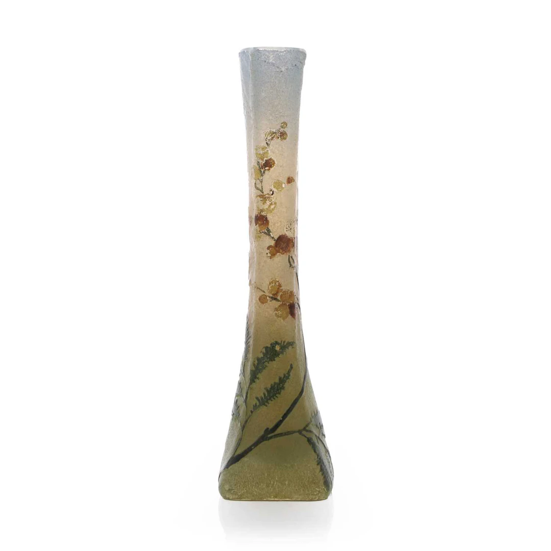 A Legras enamelled cameo glass vase circa 1900, French