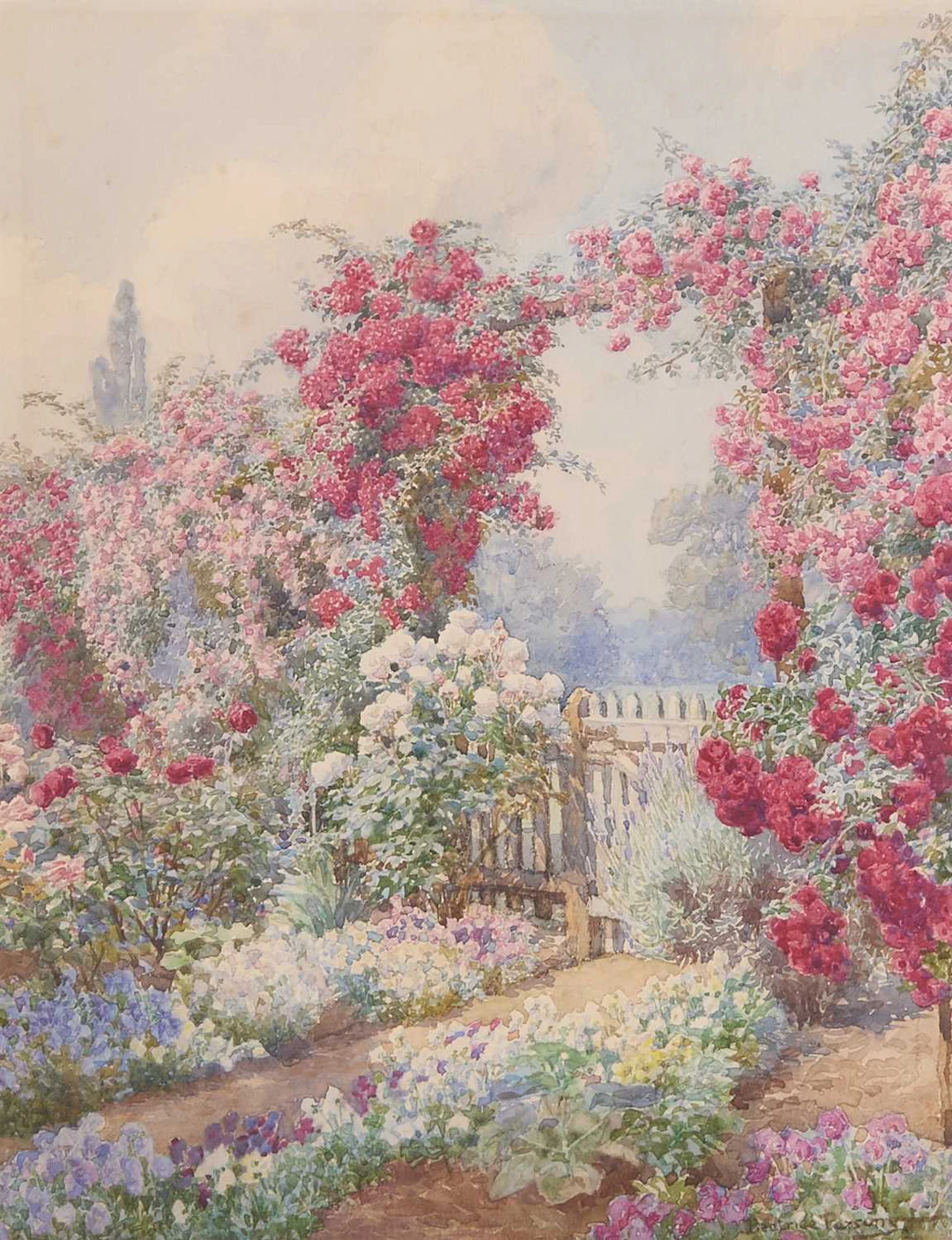 Beatrice Emma Parsons (British, 1869-1955) 'The Garden Gate'