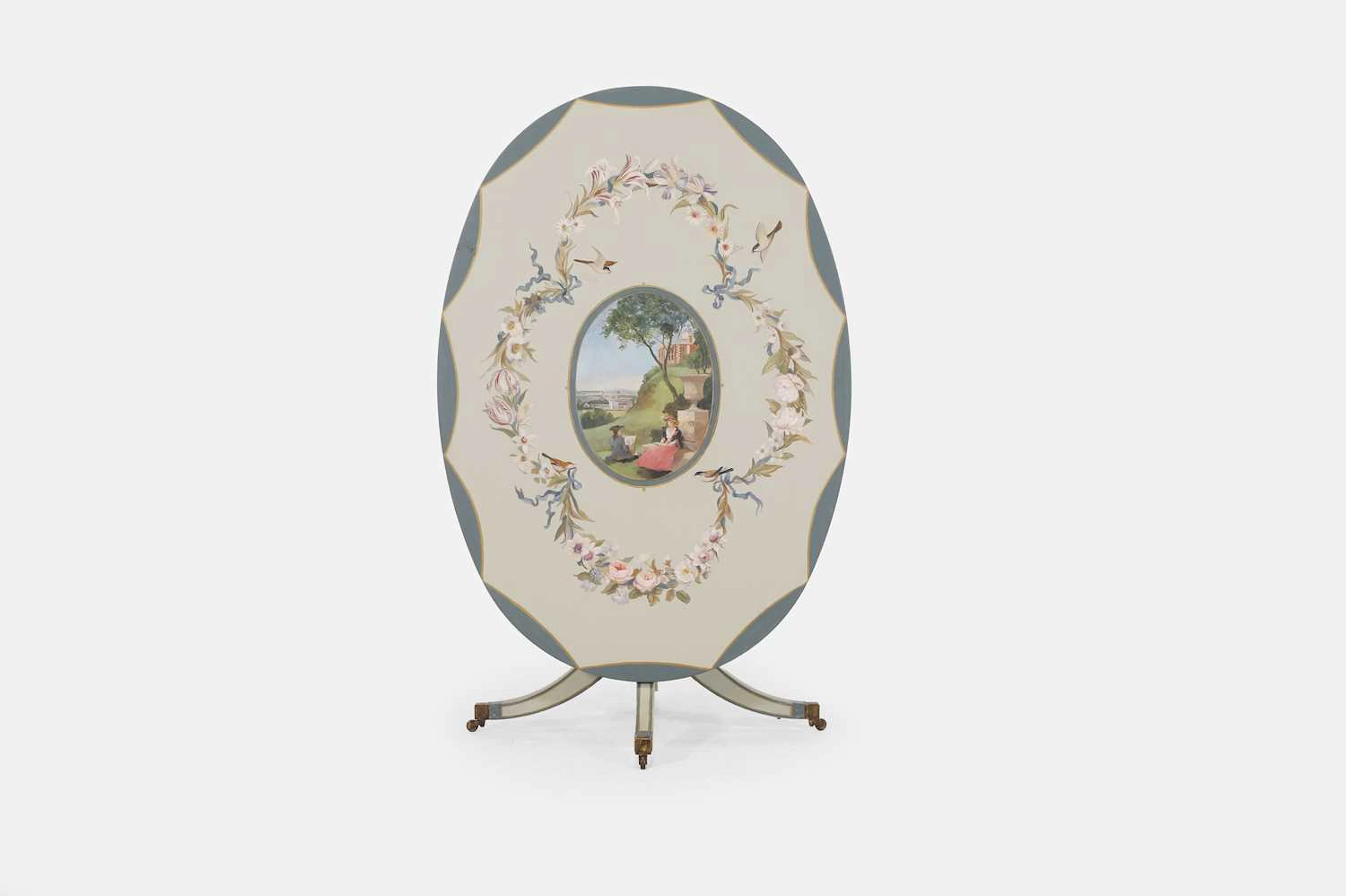 ▲ Michael Dillon (Irish, b.1957) a George III-style painted wooden