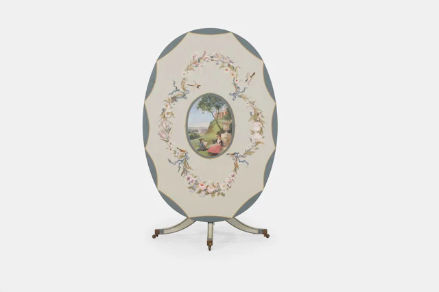 ▲ Michael Dillon (Irish, b.1957) a George III-style painted wooden