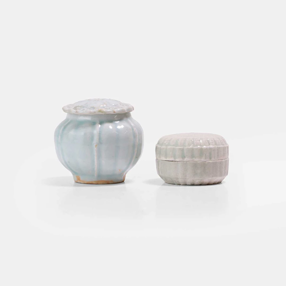 Two Chinese qingbai-glazed boxes and covers Song dynasty (960-1279)