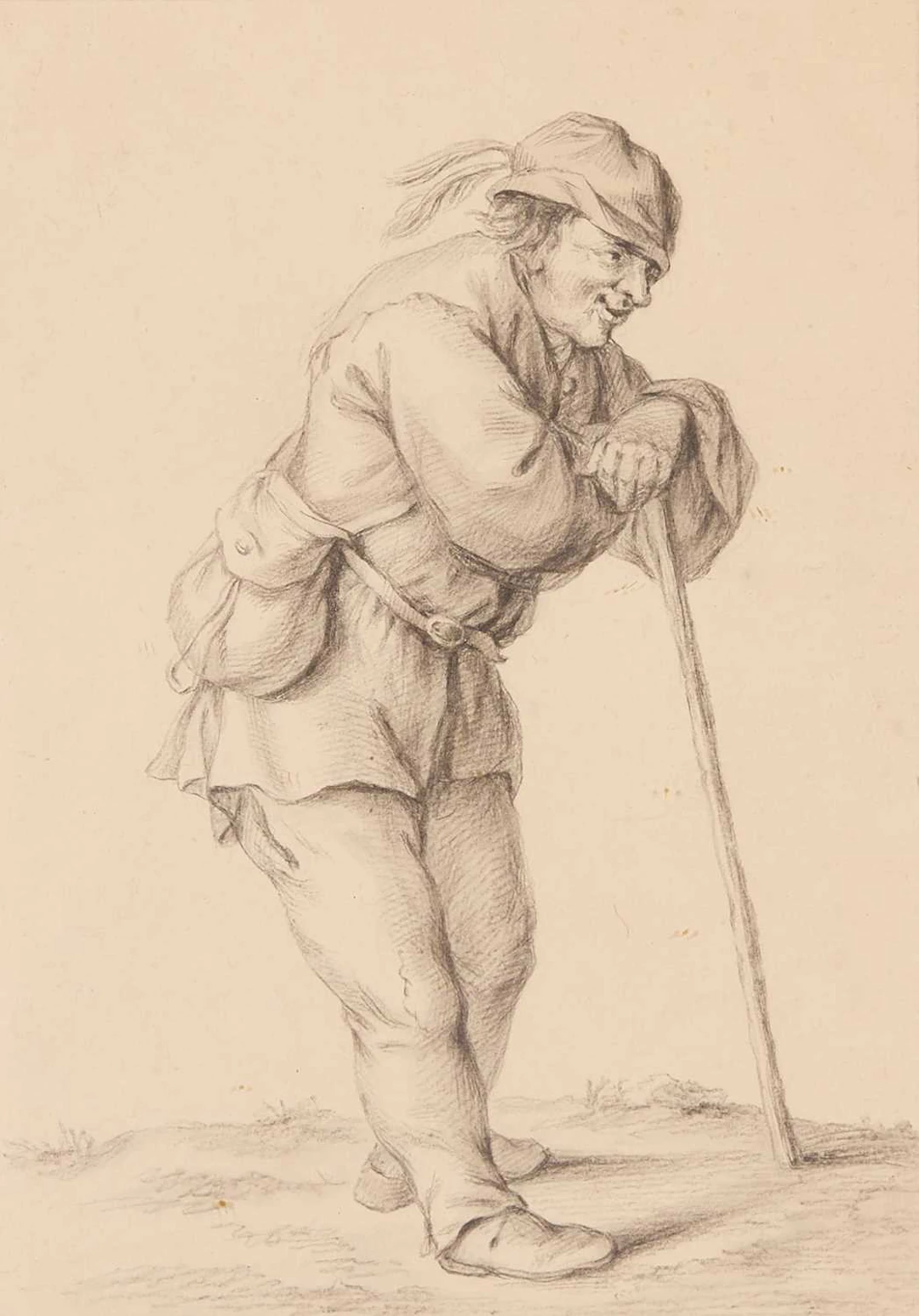 Follower of David Teniers the Younger A peasant leaning on a stick