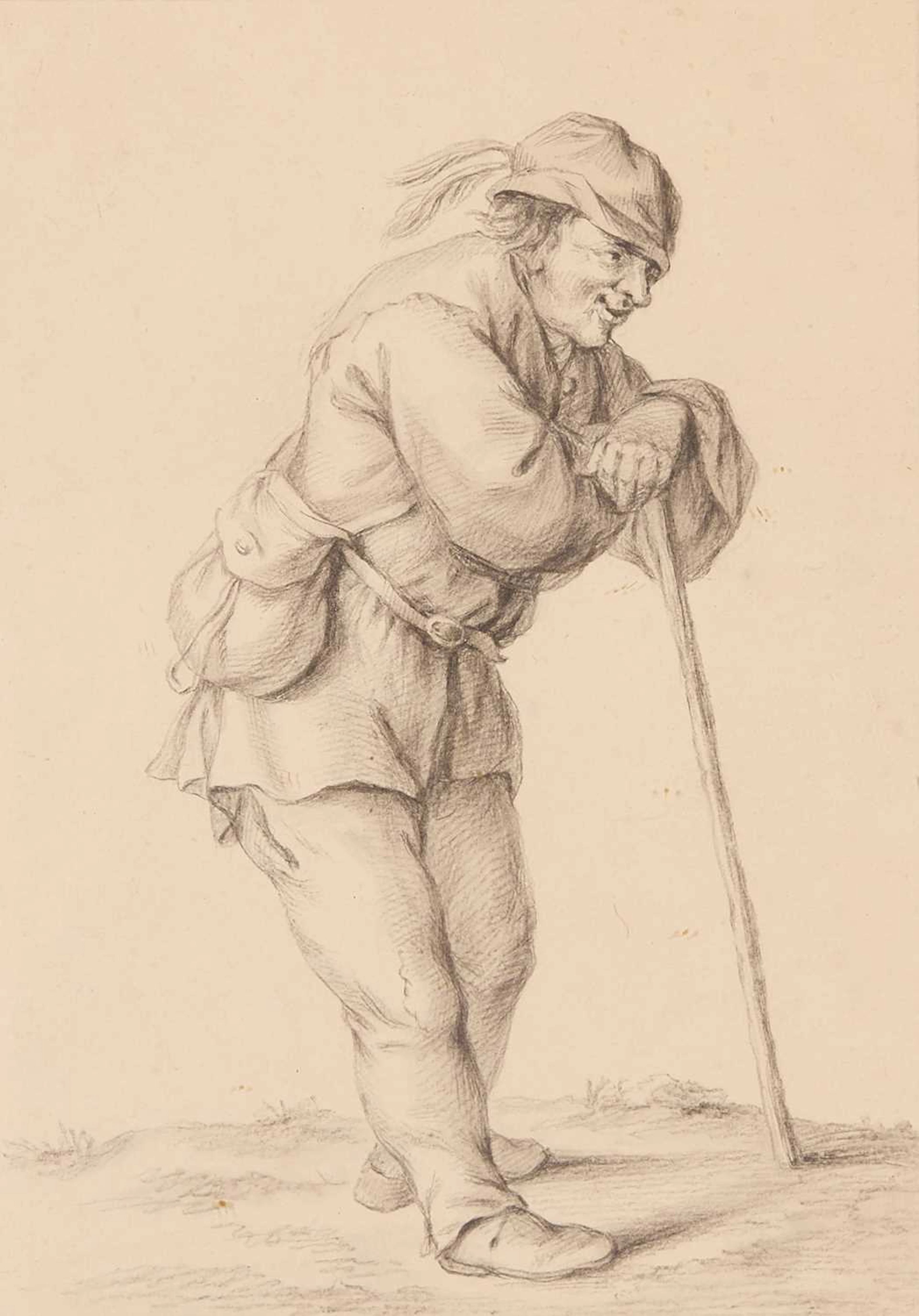 Follower of David Teniers the Younger A peasant leaning on a stick