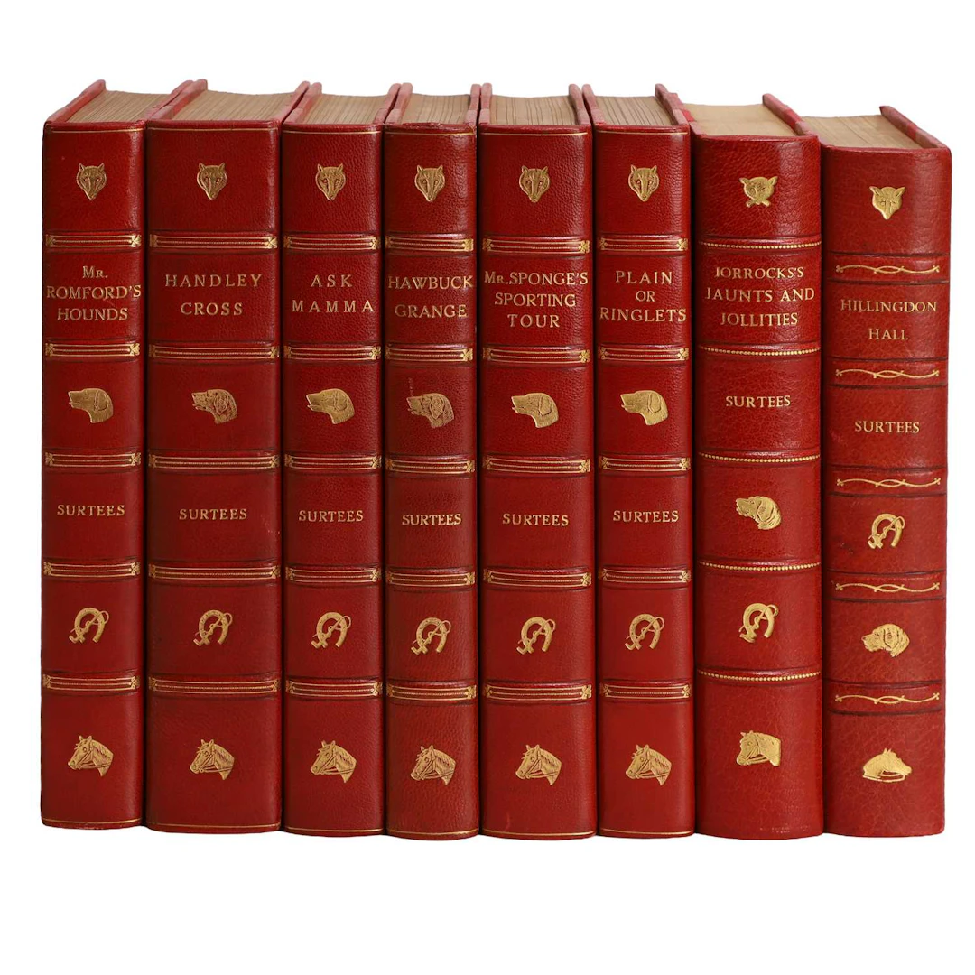 FINE "BAYNTUN, Bath" Binding- Surtees, Robert: 8 Sporting Novels