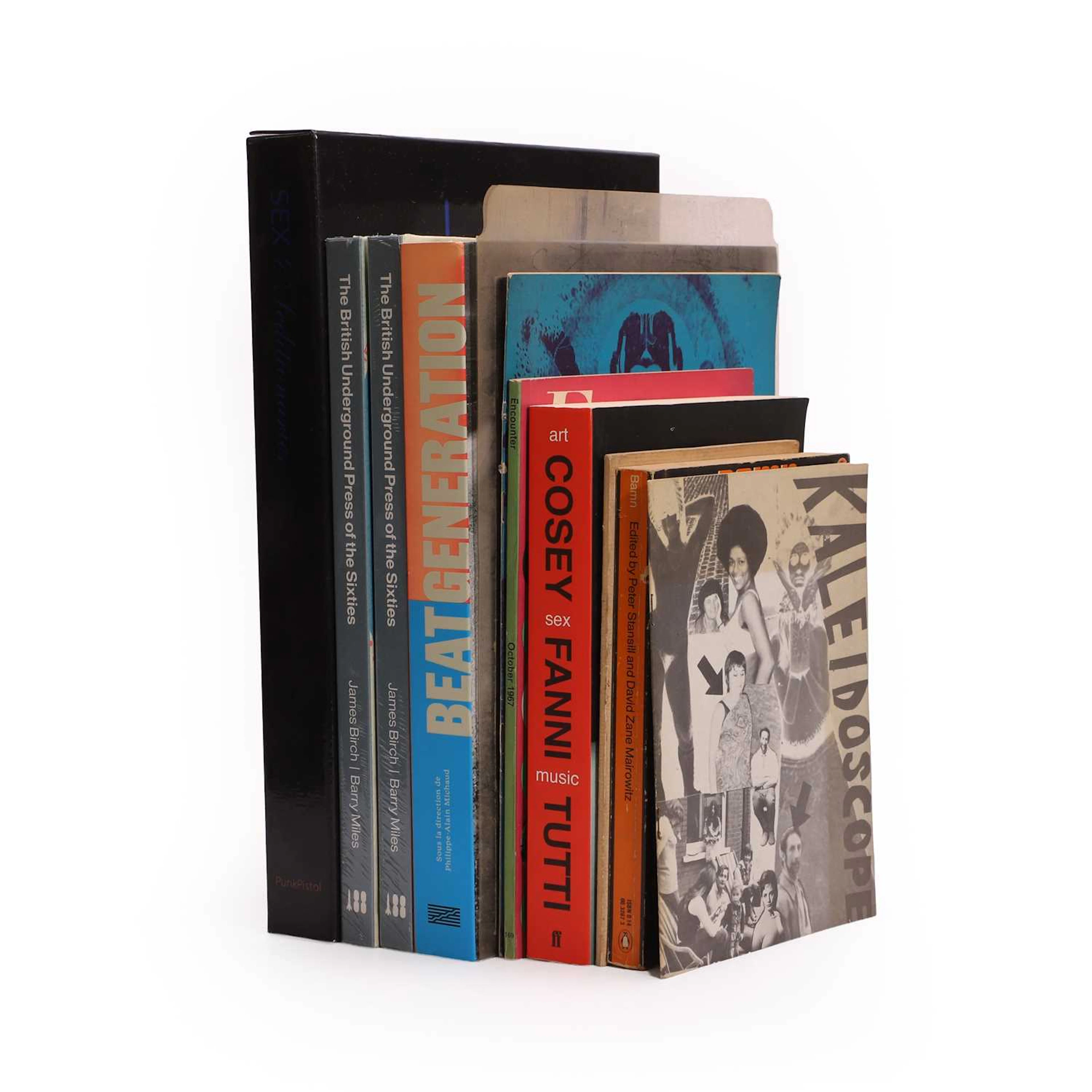 A group of counterculture, beat and punk books and journals