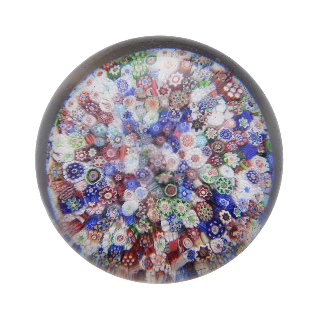 A Baccarat millefiori glass paperweight circa 1850, French