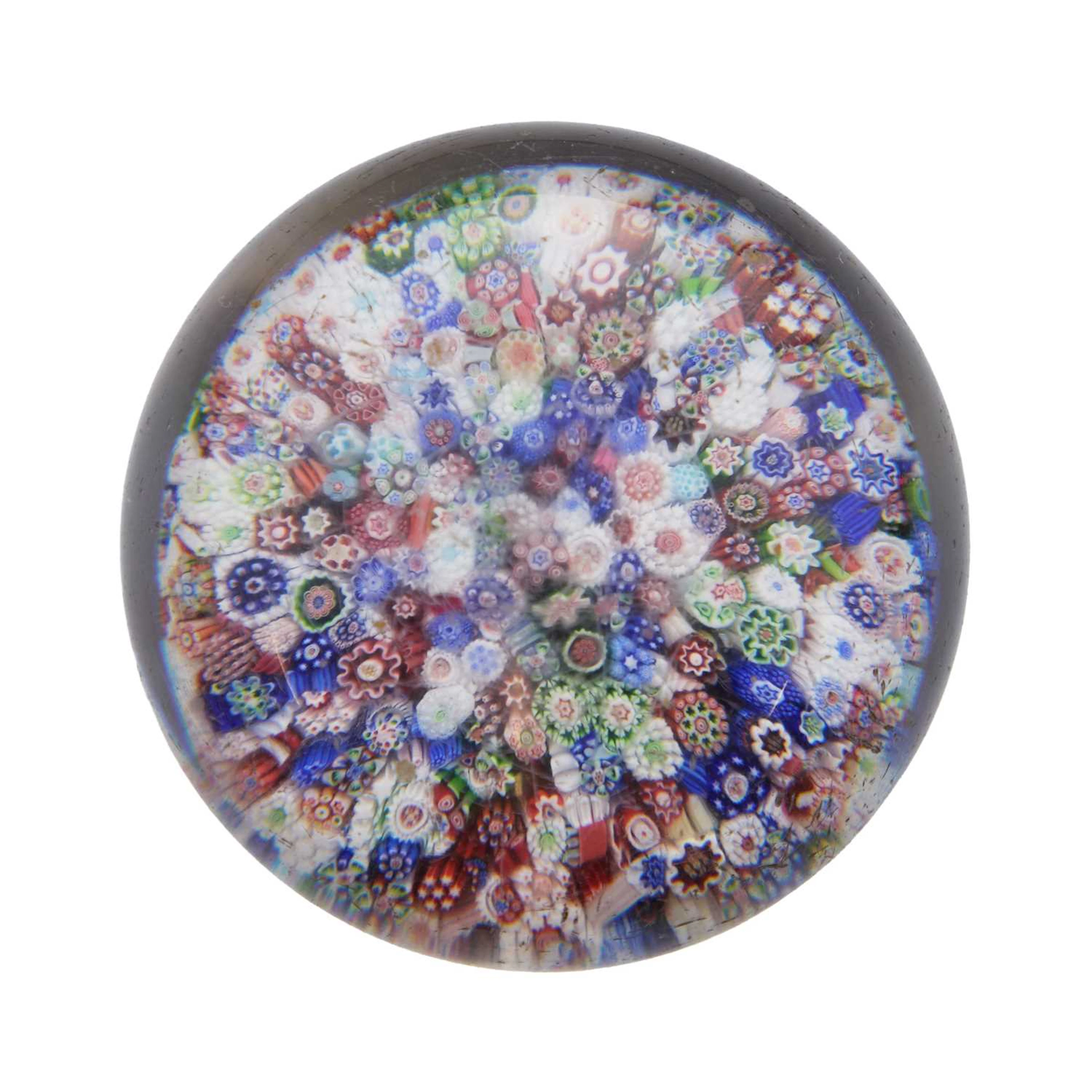 A Baccarat millefiori glass paperweight circa 1850, French