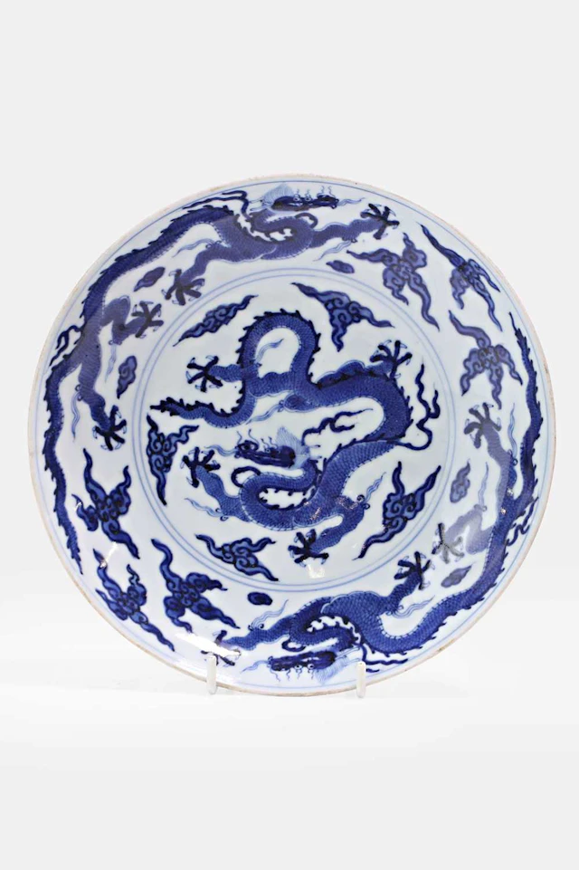 A Chinese blue and white dish early 18th century