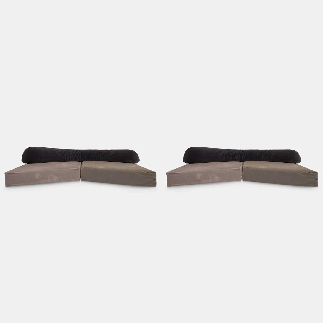 Francesco Binfaré (Italian, b.1939) for Edra a pair of 'On the Rocks' sofas