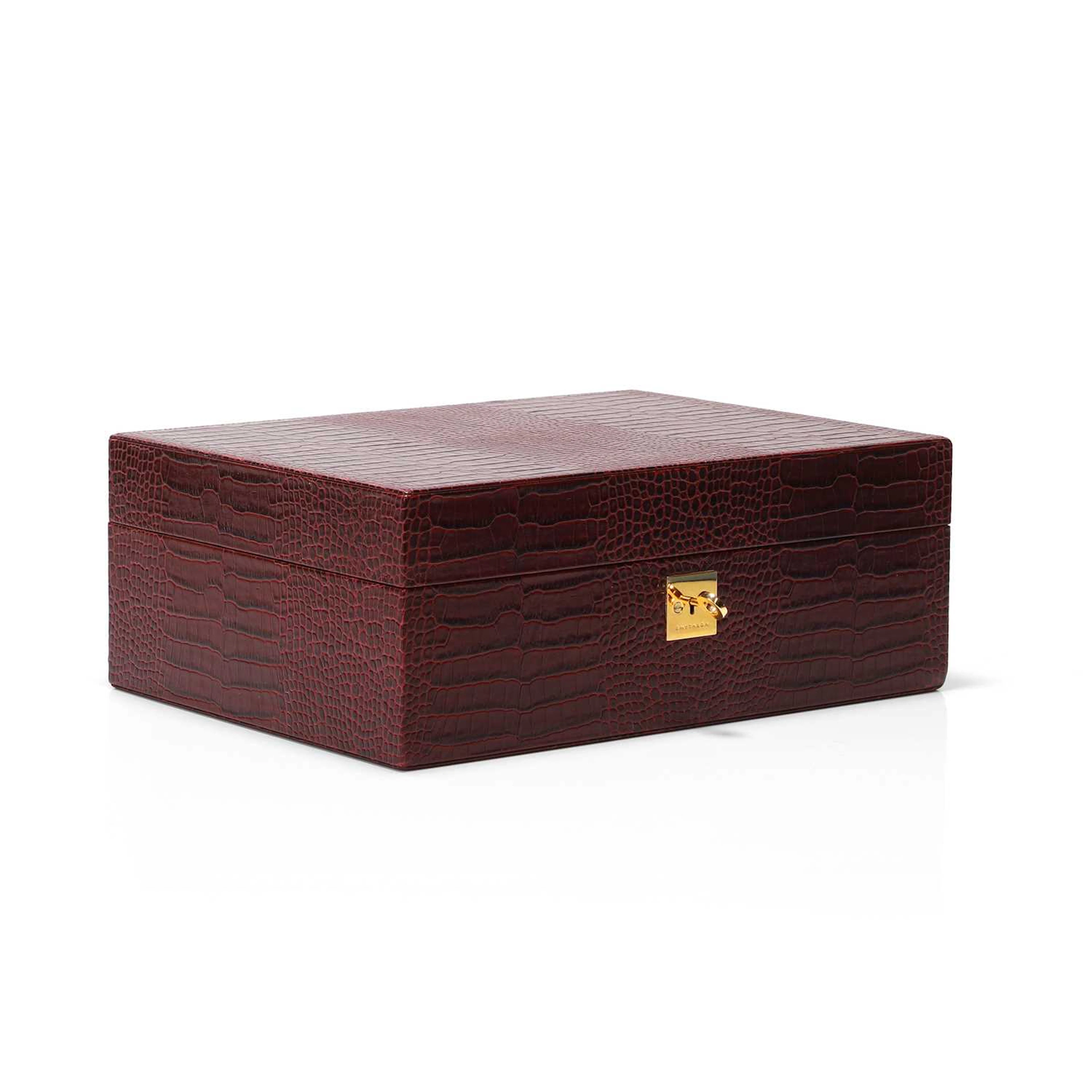 Smythson a 'Panama' jewellery box