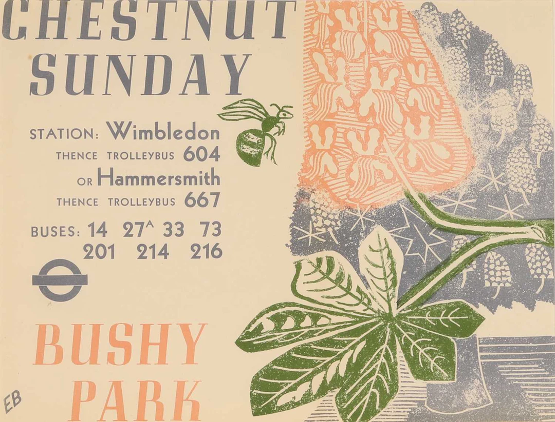 Edward Bawden RA (British, 1903-1989) 'Chestnut Sunday'
