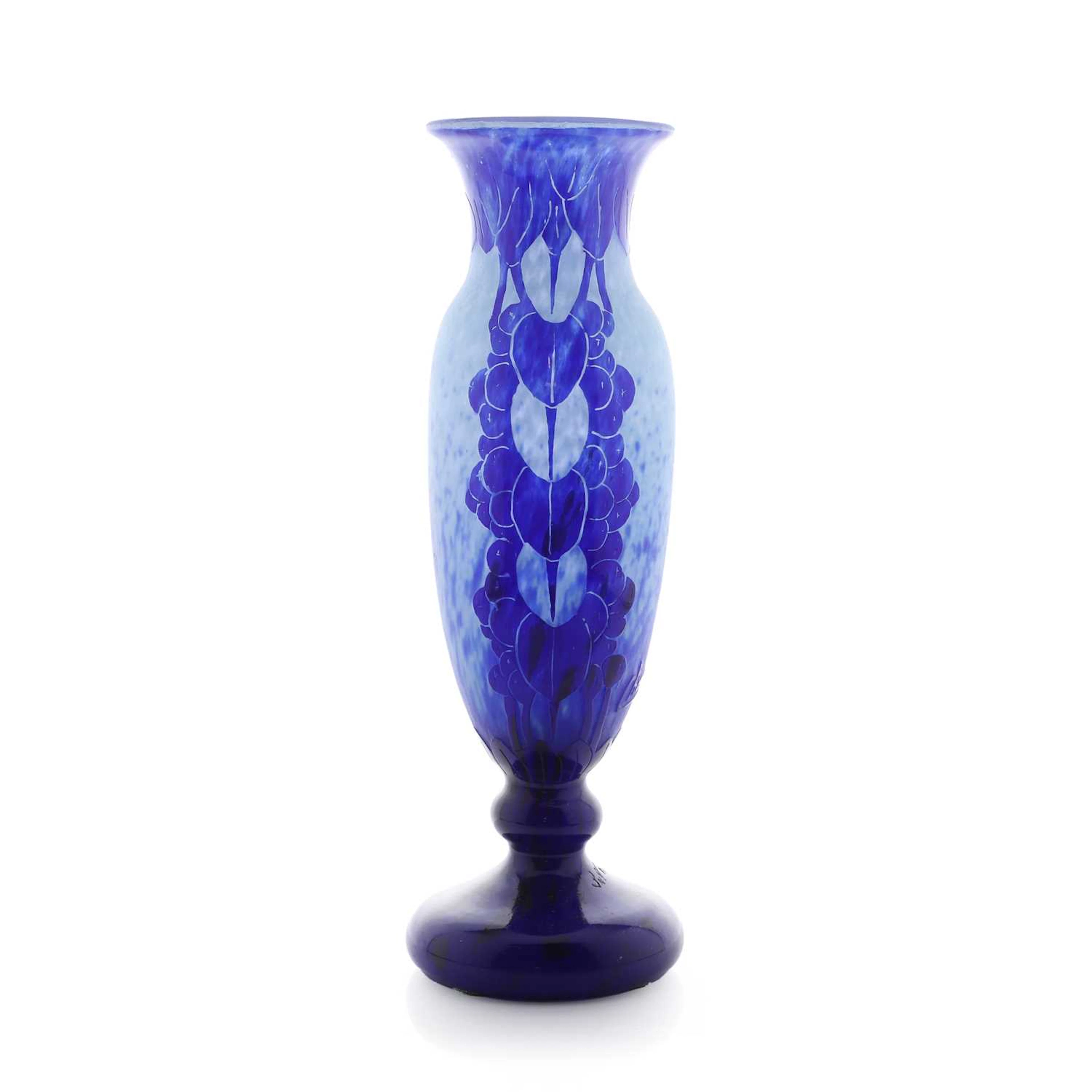 A Le Verre Français 'Myrtilles' vase circa 1925, French
