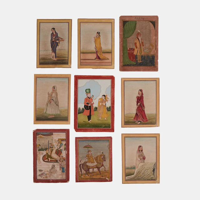 An Indian painting of a Turkish couple second half of the 20th century