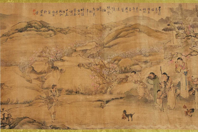 A Chinese hand scroll late Qing dynasty