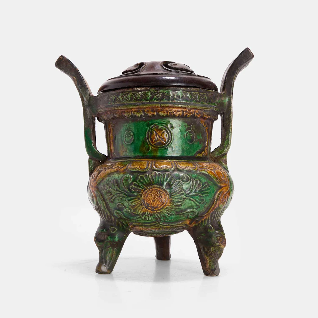 A Chinese fahua-glazed incense burner Ming dynasty (1368-1644)