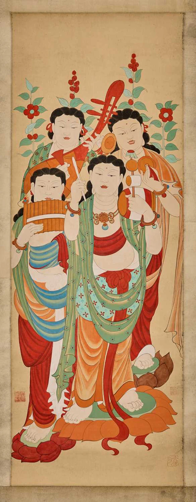 A Chinese gouache painting 20th century