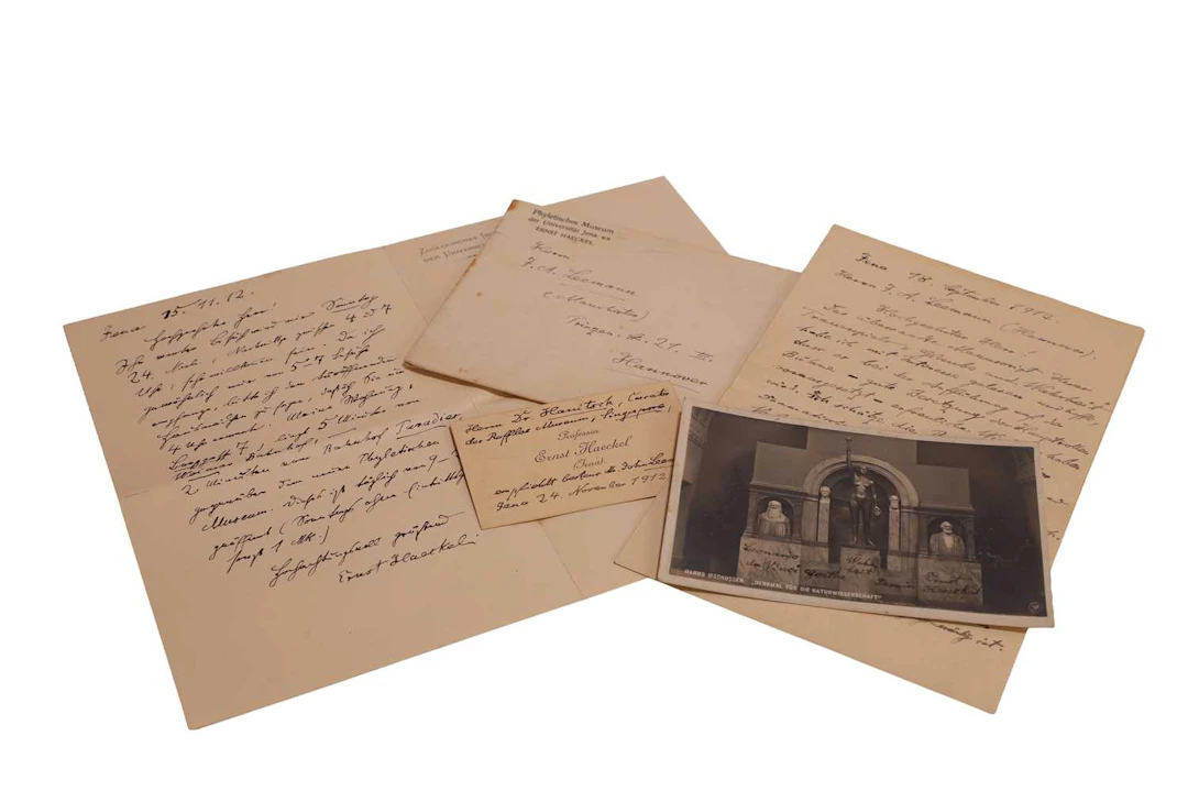 HAECKEL, Ernst: Two autograph letters signed