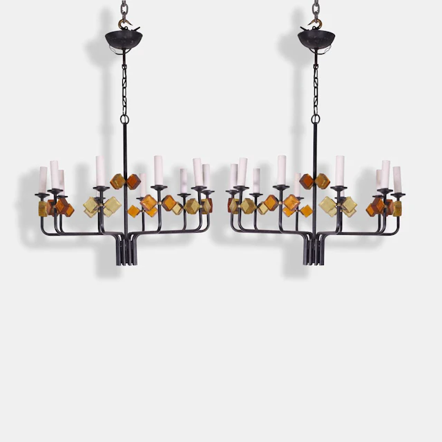Svend Aage Holm Sørensen (Danish, 1913-2004) a pair of chandeliers