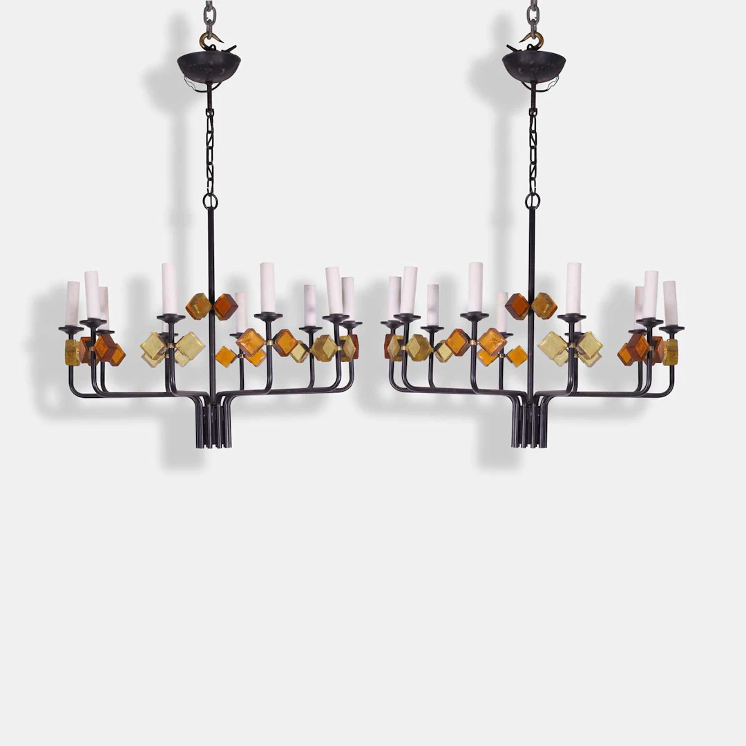 Svend Aage Holm Sørensen (Danish, 1913-2004) a pair of chandeliers