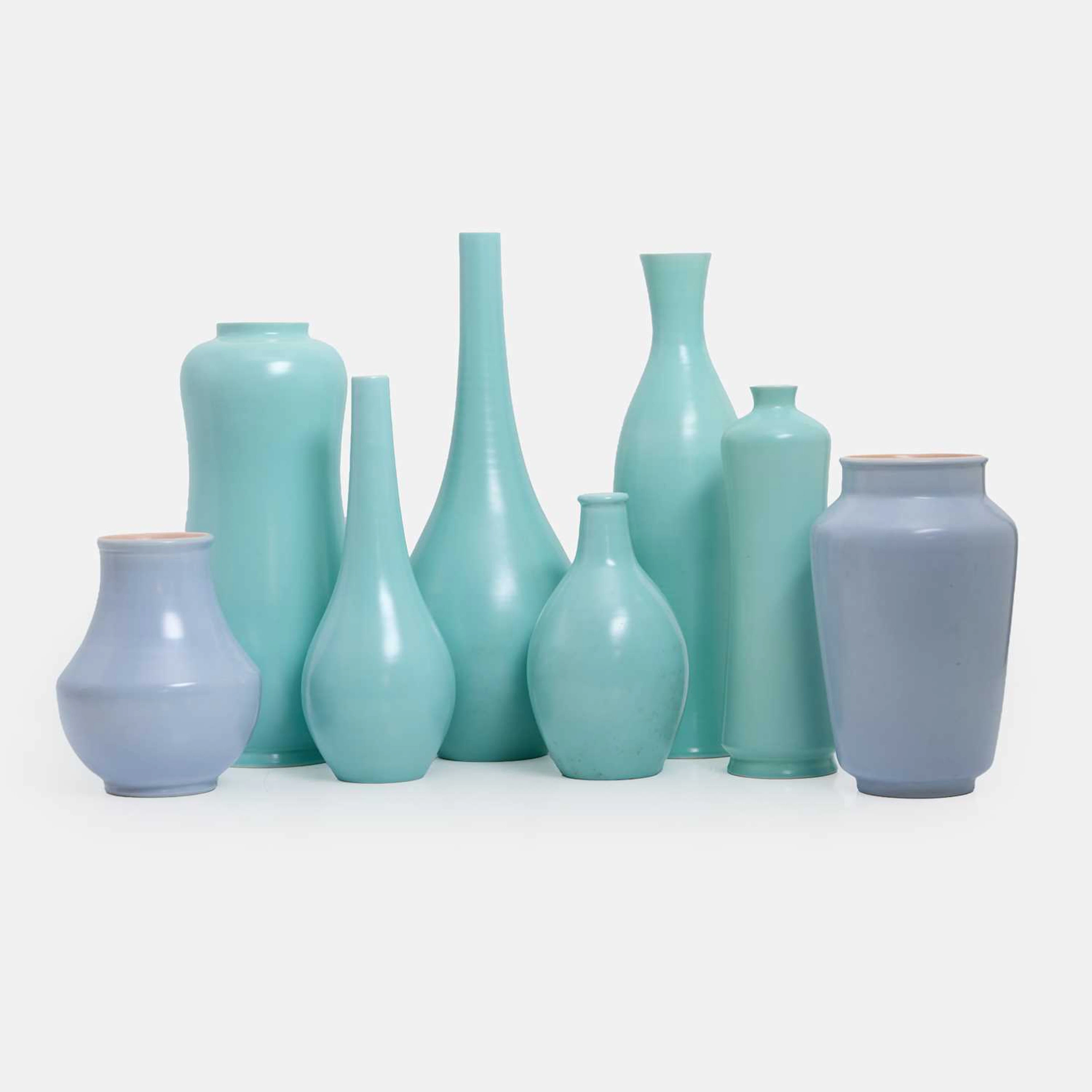 Poole Pottery a collection of six 'Freeform' vases