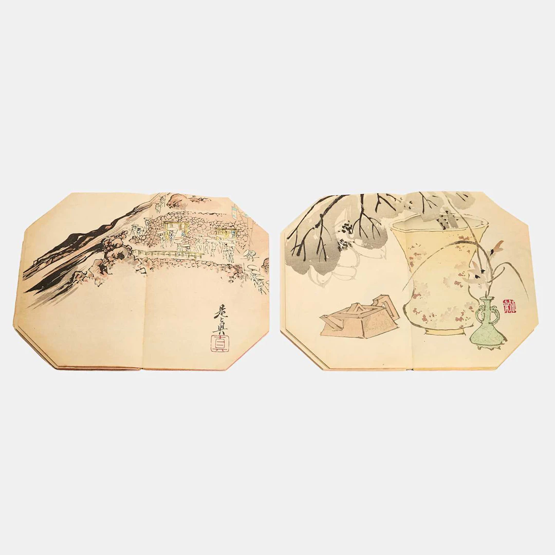Two Japanese albums Meiji period (1868-1912)