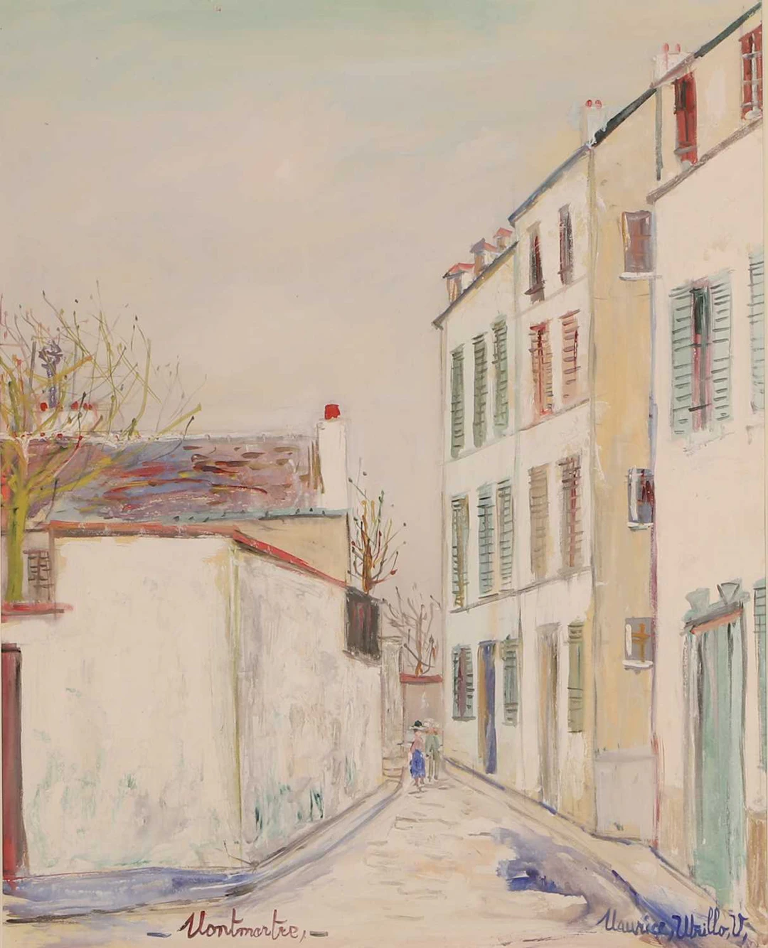Maurice Utrillo (French, 1883-1955) Rue Cortot à Montmartre, circa 1937