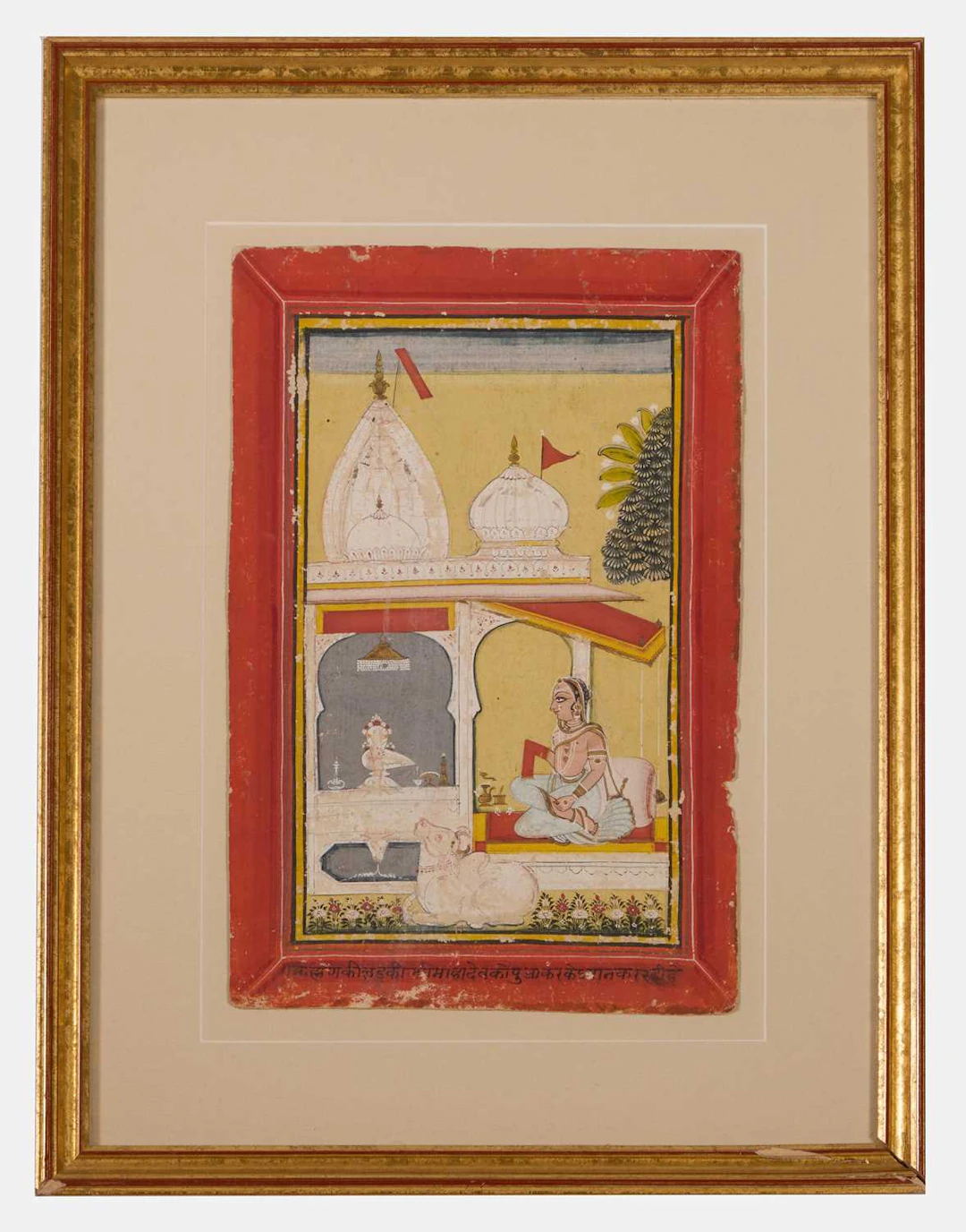 An Indian painting of a lady early 19th century, Northern India, Rajasthan