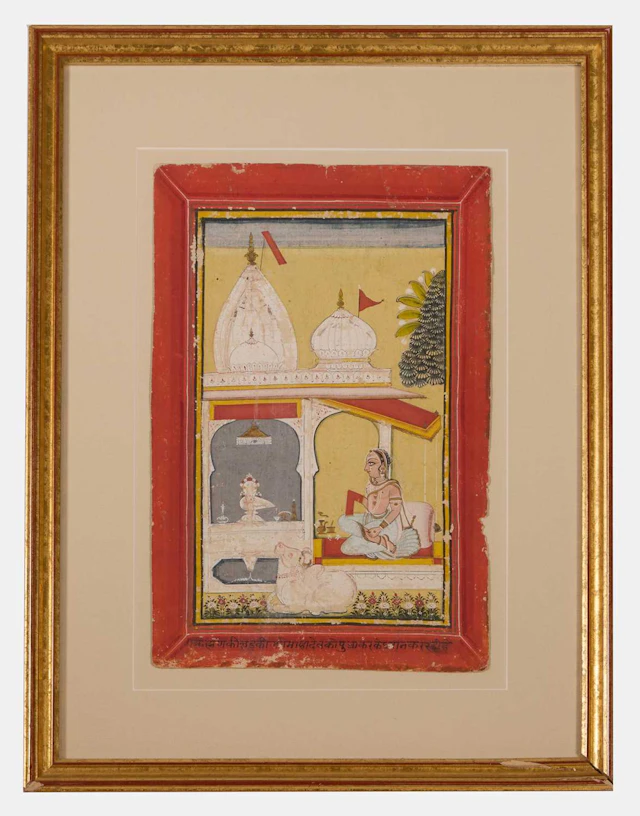 An Indian painting of a lady early 19th century, Northern India, Rajasthan