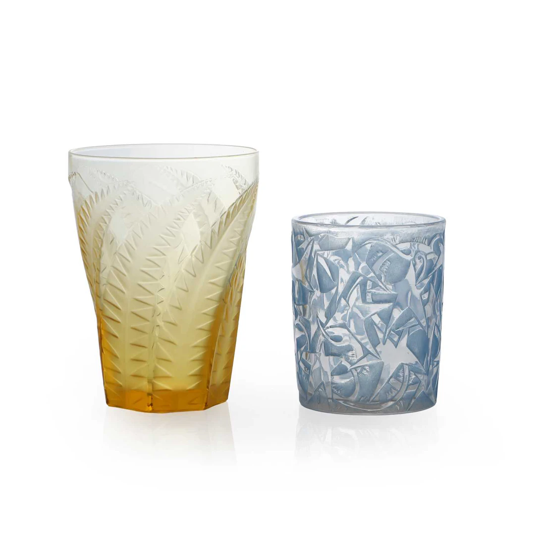 René Lalique (French, 1860-1945) two glass items