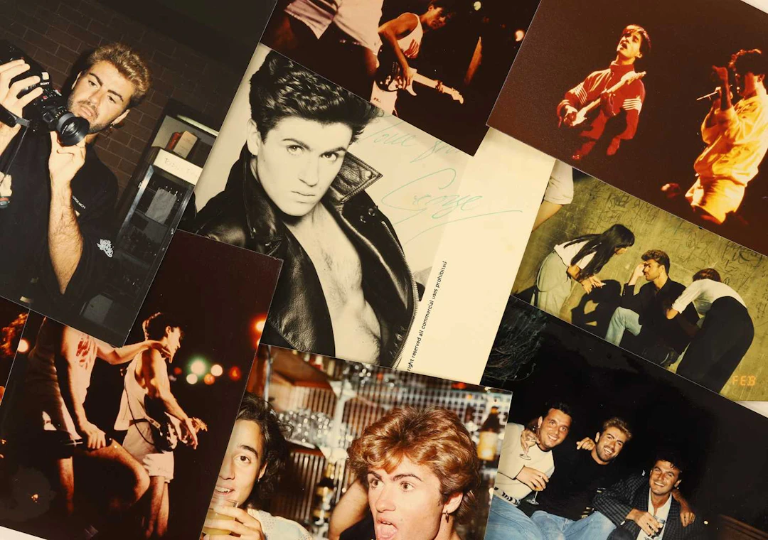 Forty-nine photographs of Wham! and George Michael many on-stage images