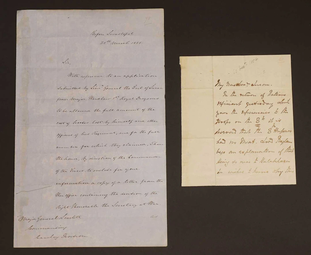 CRIMEA- Autograph letter Signed: From Major General James Scarlett