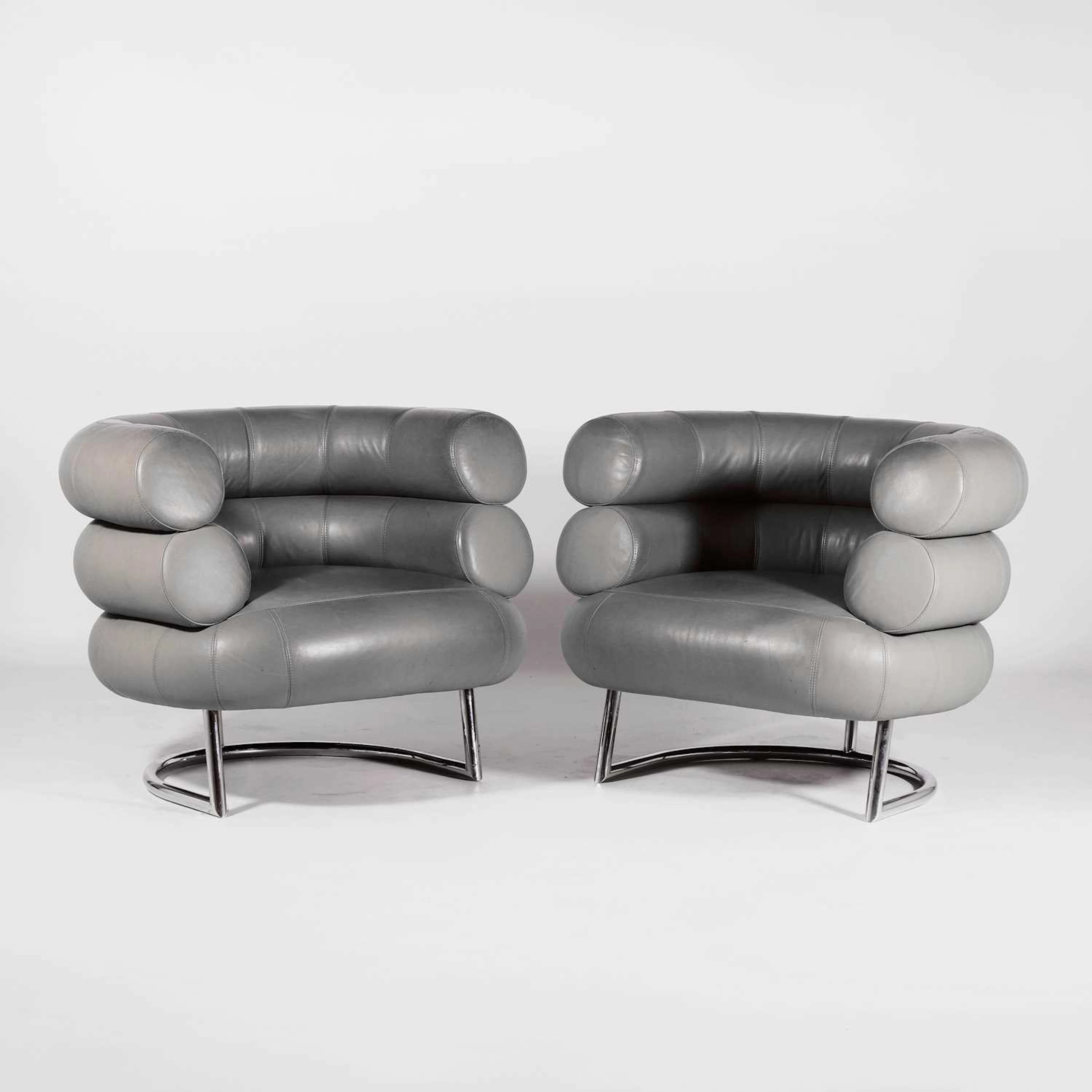 Eileen Gray (Irish, 1878-1976) for Classicon A pair of 'Bibendum' armchairs