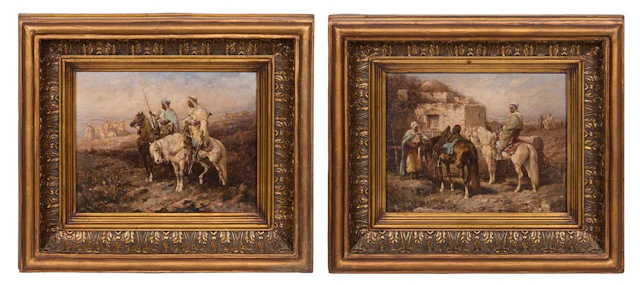 Christian Adolf Schreyer (German, 1828-1899) Arabian horsemen