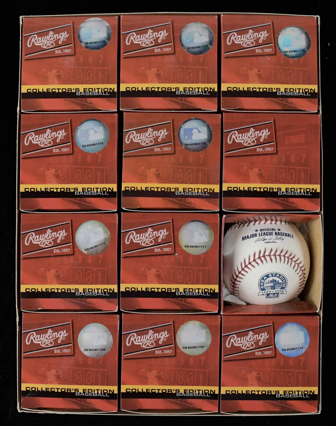 Lot of (12) 2008 Shea Stadium final season baseballs (NM overall)