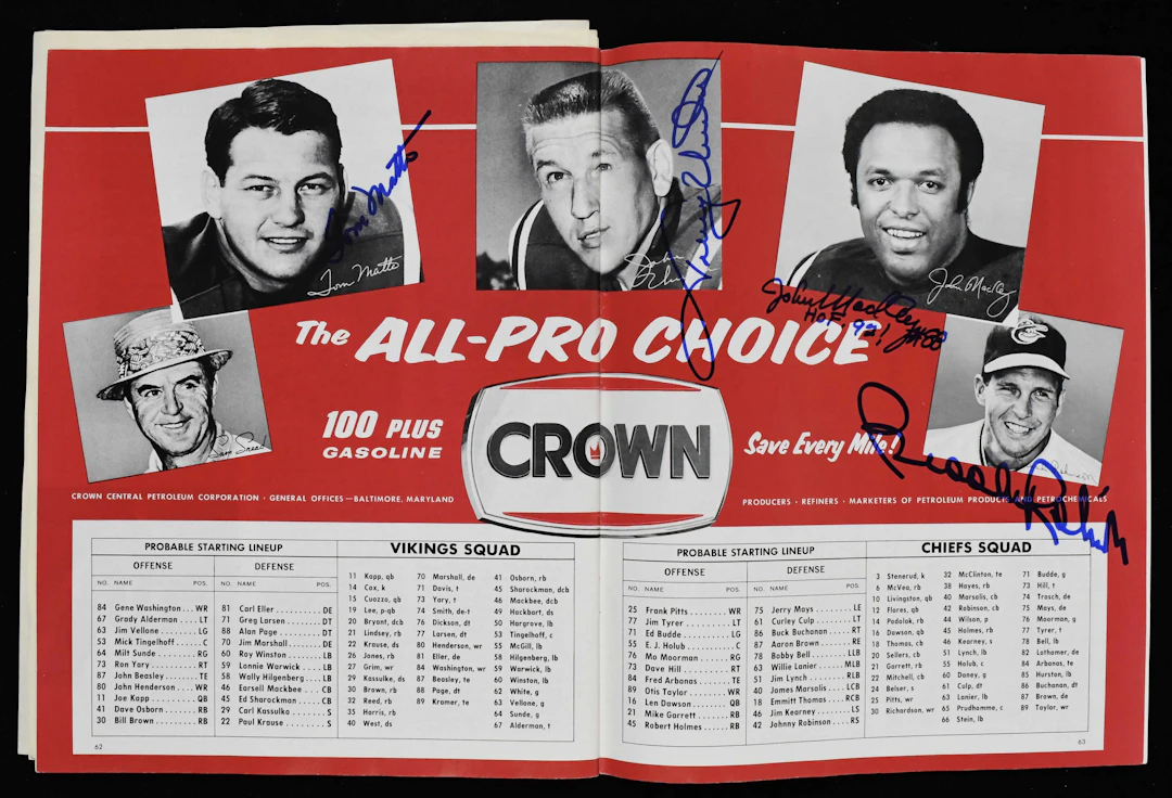 "Lot of (5) multi-signed FB programs & publications with HOFers