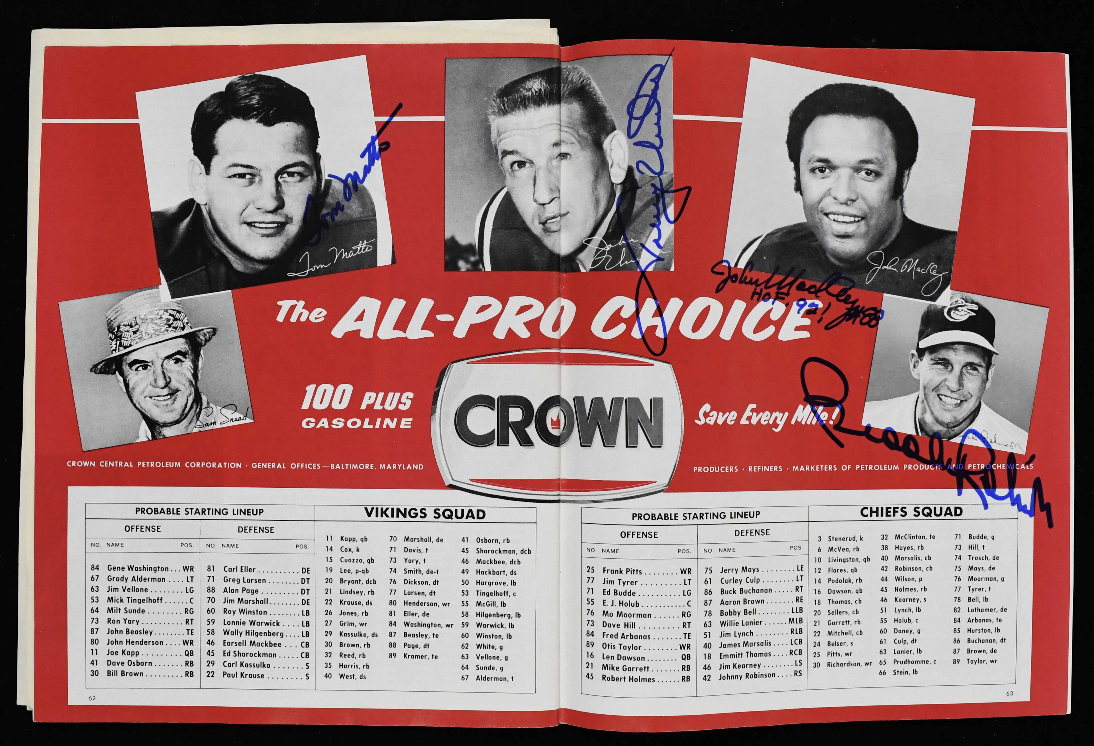 "Lot of (5) multi-signed FB programs & publications with HOFers