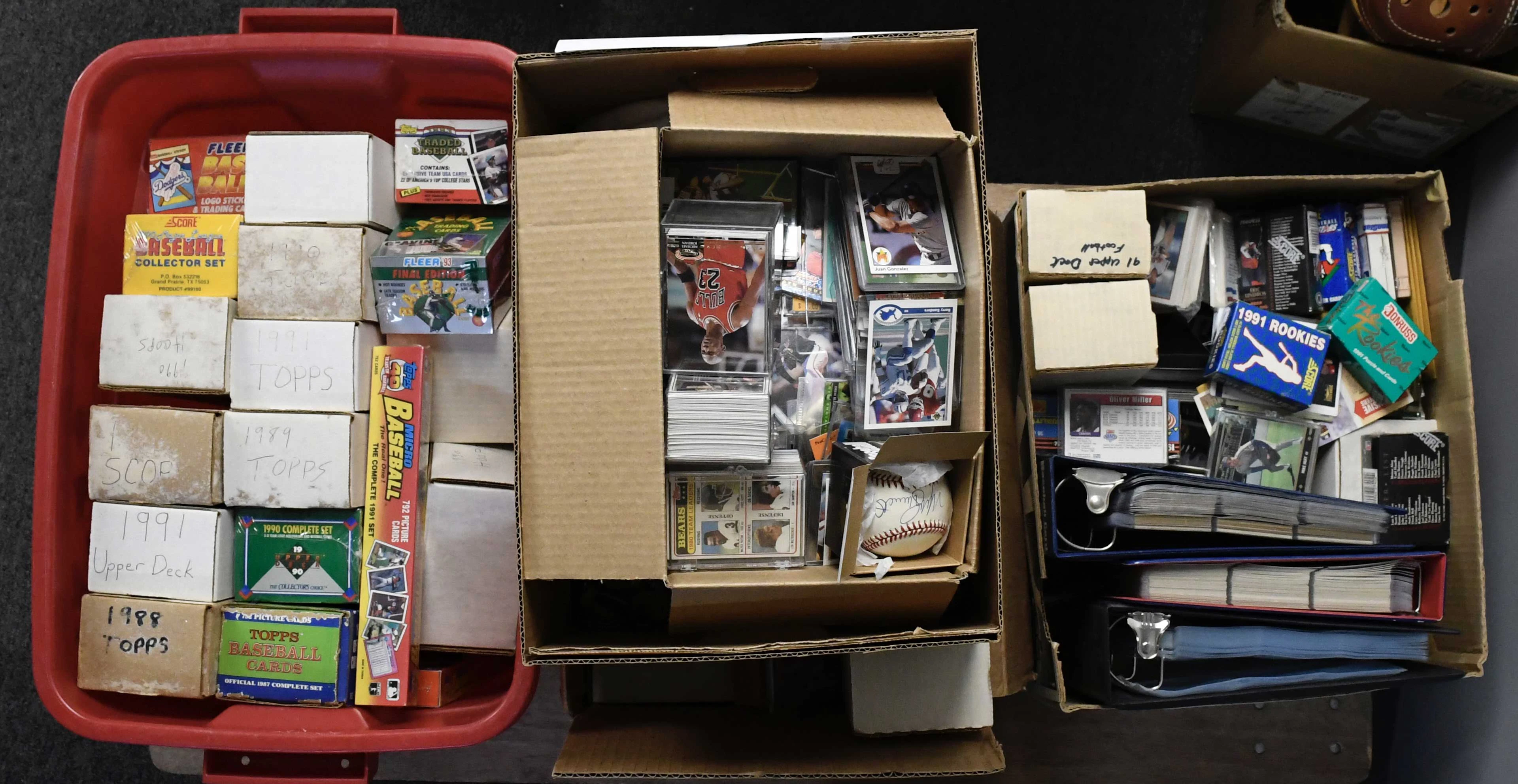 "Large lot of thousands of mostly 1980s-1990s sports cards with complete sets