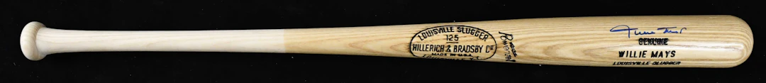 "Willie Mays autographed Louisville Slugger baseball bat...