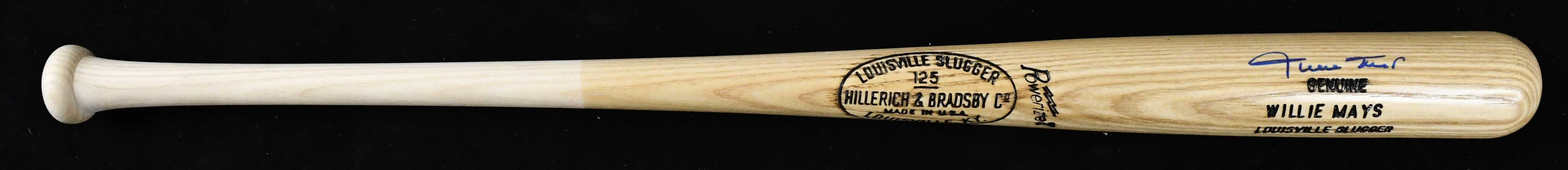 "Willie Mays autographed Louisville Slugger baseball bat...