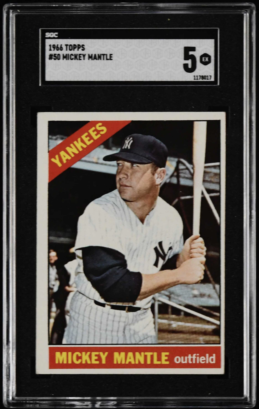 "1966 Topps #50 Mickey Mantle (SGC 5 EX)