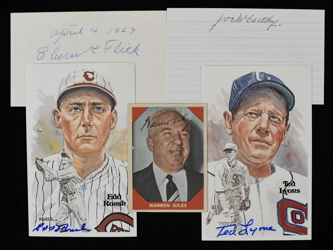 "Lot of (10) Baseball Hall of Famer autographs (EX-NM)...