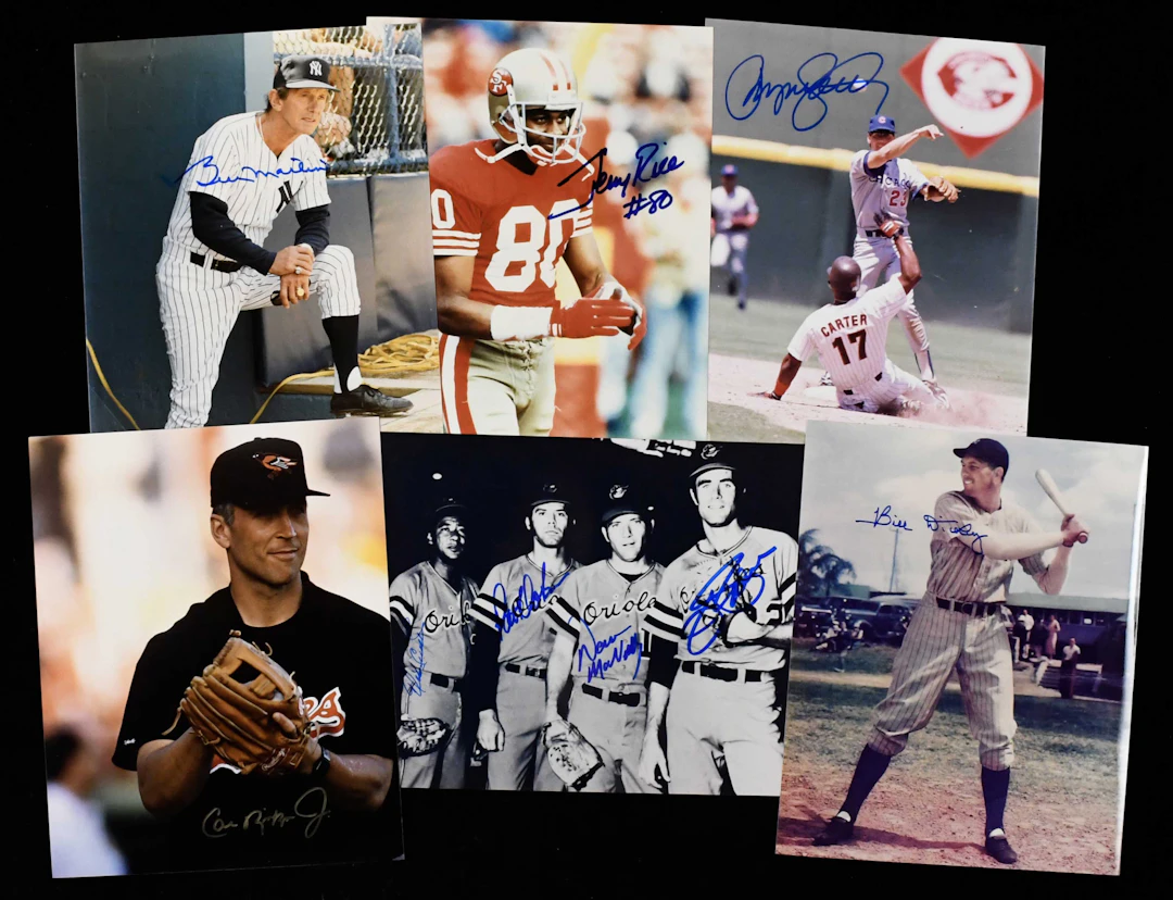 "Multi-sport lot of (10) autographed 8""x10"" photos