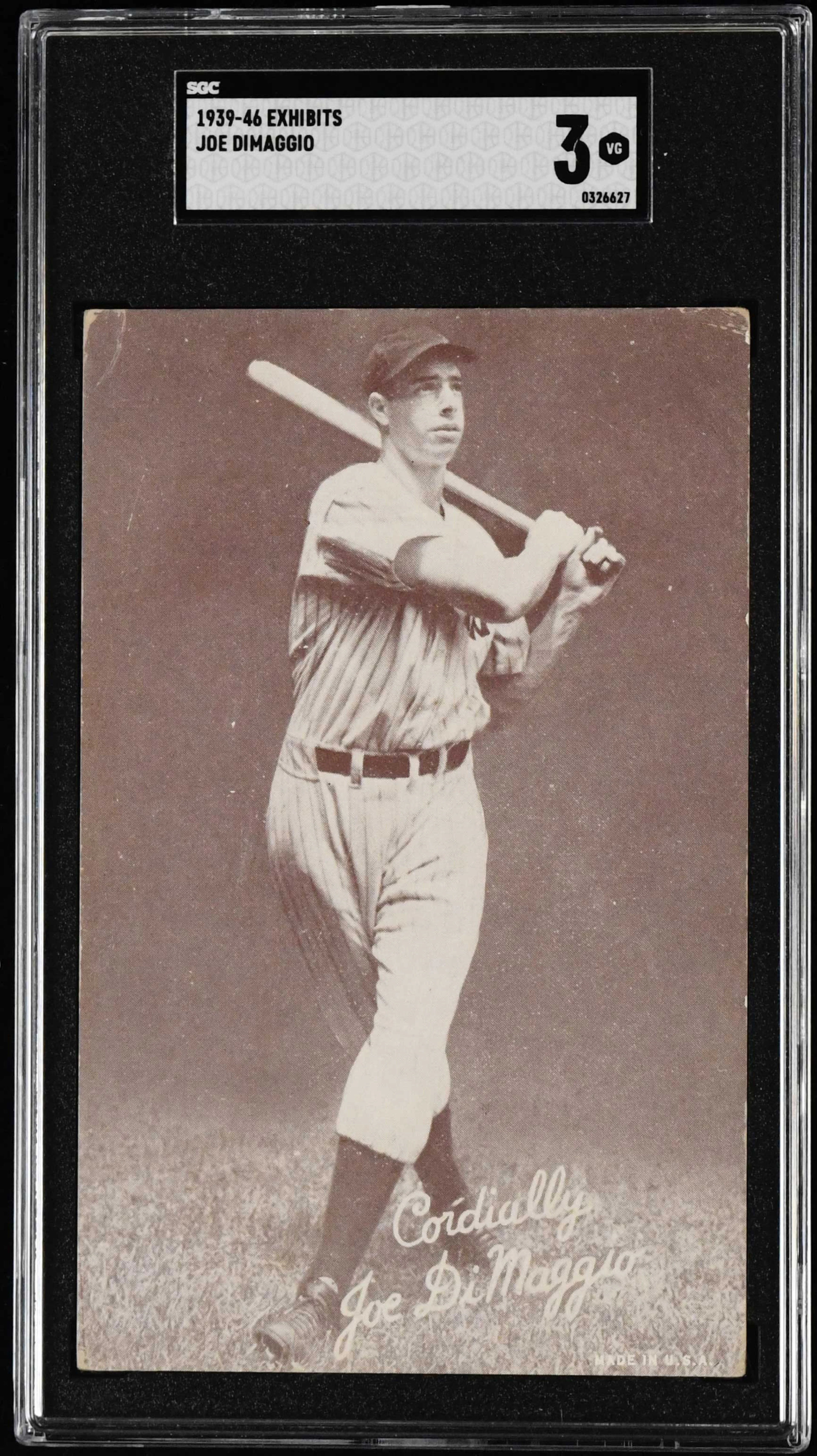 "1939-46 Exhibits Salutations Joe DiMaggio (SGC 3 VG)