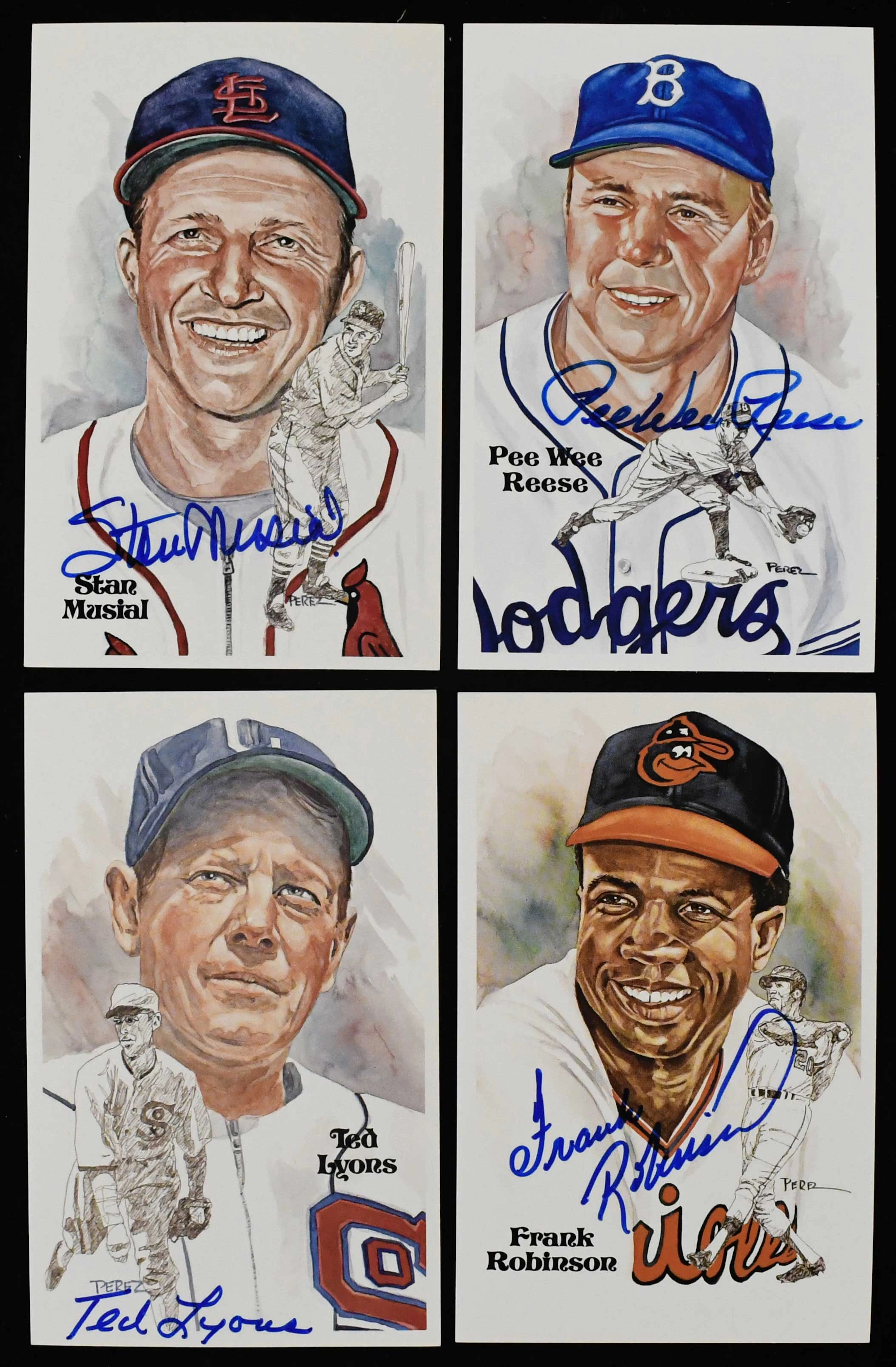 "Lot of (20) autographed Perez-Steele postcards (EX-NM) Includes Stan Musial