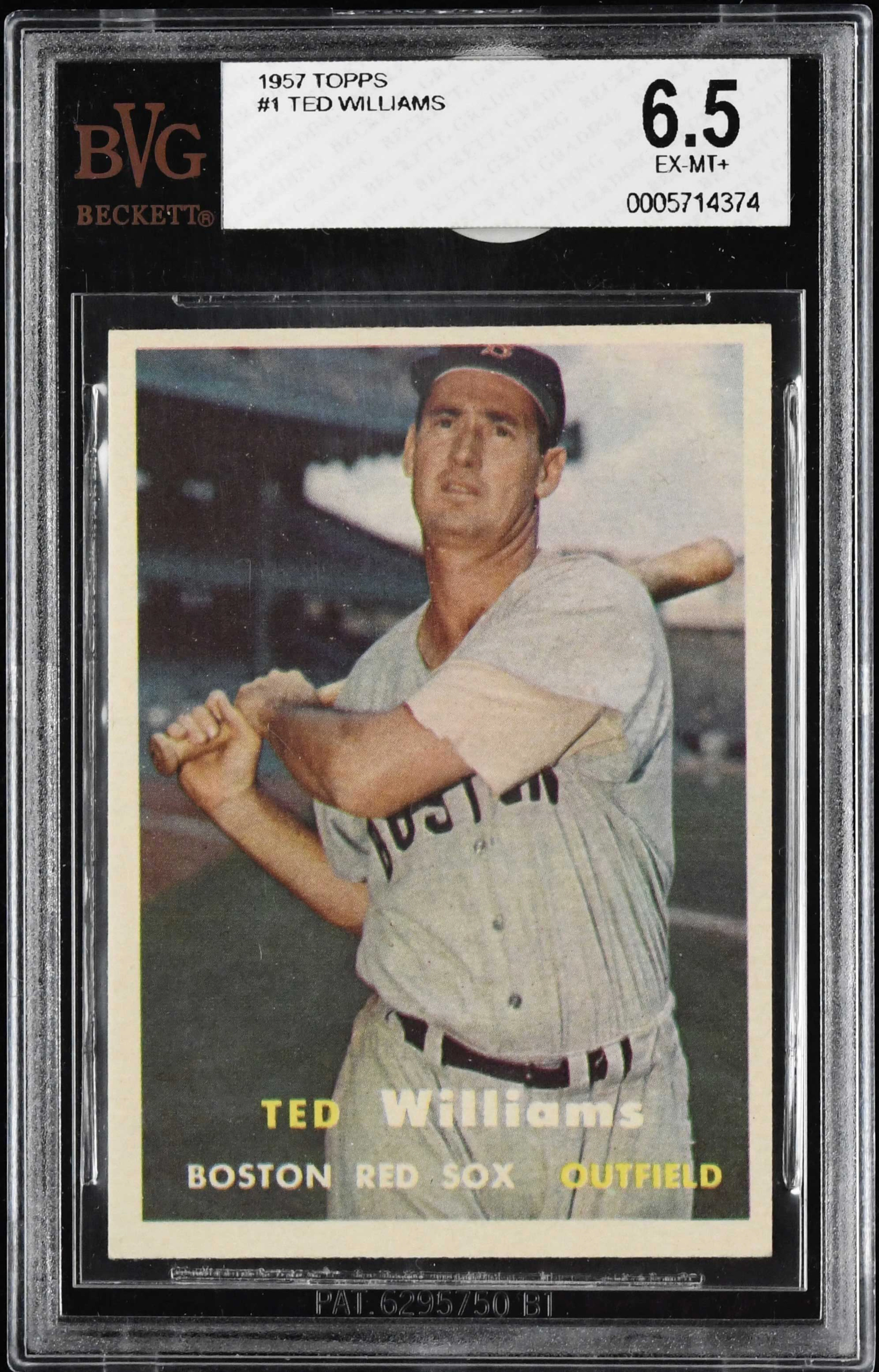 1957 Topps #1 Ted Williams (BVG 6.5 EX/MT+)